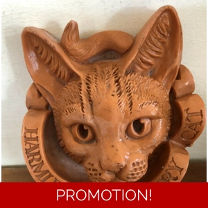 Latex mould for making this lovely cat plaque