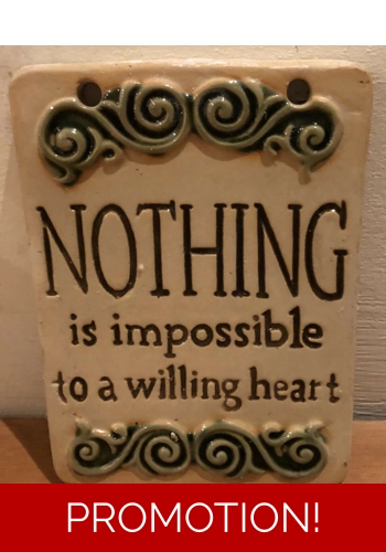 Latex mould for making this inspirational plaque