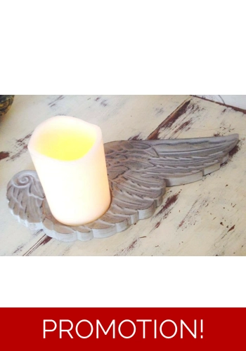 Latex mould for making this angel wing candle holder