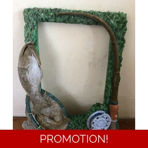 latex mould for making this fishing photo frame