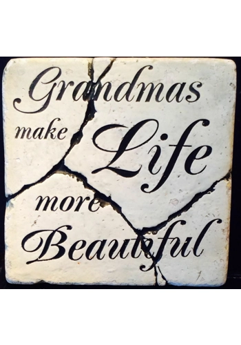 latex mould for making this Grandma stepping stone