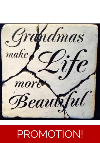 latex mould for making this Grandma stepping stone