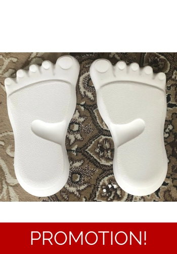 Latex mould for making this large pair of feet