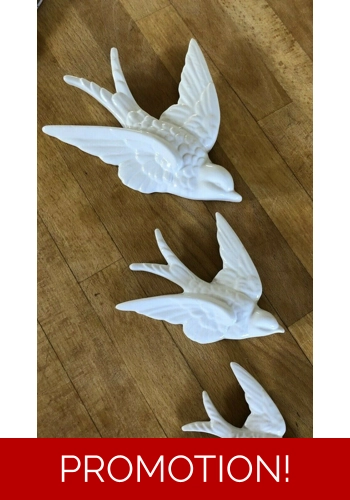 3 X Latex moulds for making this classic swallows wall scene