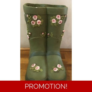 latex mould for making this large wellington boot planter