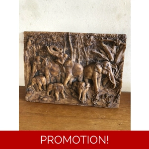 latex mould for making this very detailed elephant plaque