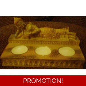 Laying Buddah candle holder