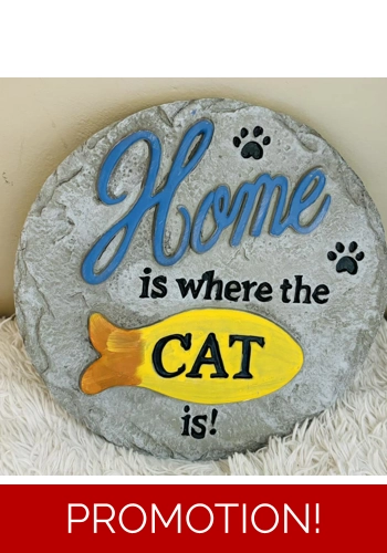 Latex mould for making this Large Cat stepping stone