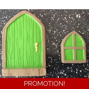 2* latex moulds to make this fairy door and window