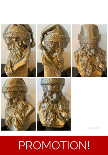 Latex mould for making this Stunning Vintage style Santa Bust