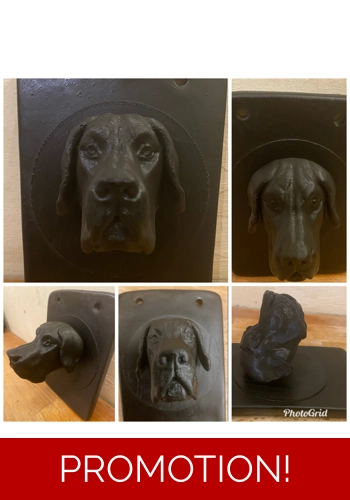 latex mould for making this Great Dane Plaque
