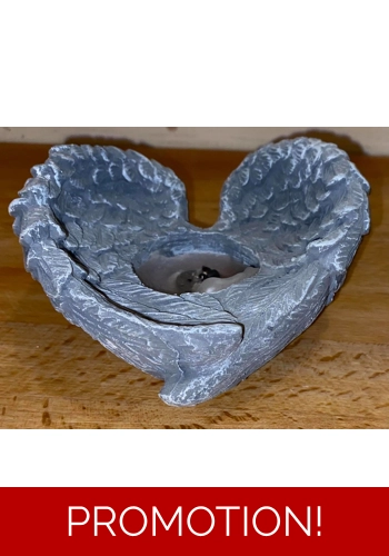 Latex mould for making this Angel wing tea lite holder