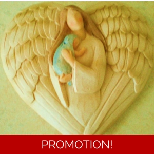 Angel with Baby Plaque