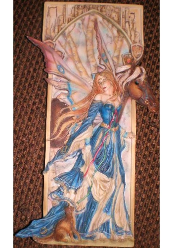 Angel on A Horse Plaque