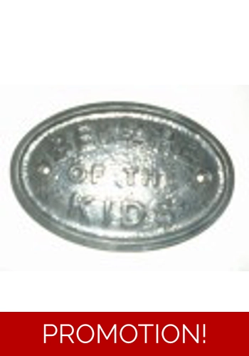 Beware Of The Kids plaque