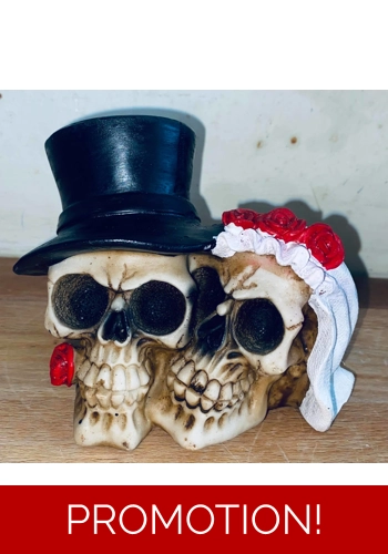 Latex Mould for making this Bride and groom skulls statue