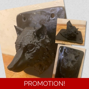 latex mould for making this Wolf Plaque
