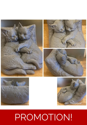Latex Mould for making this Lovely sleeping cats figure