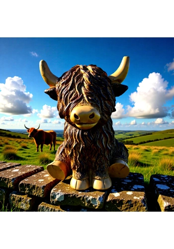 Stunning Highland cow statue