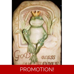 Lovely Frog welcome stone