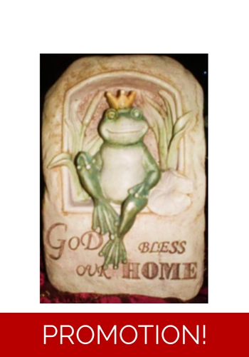 Lovely Frog welcome stone