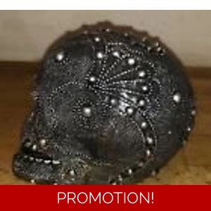 Latex mould for making this Jewelled effect skull