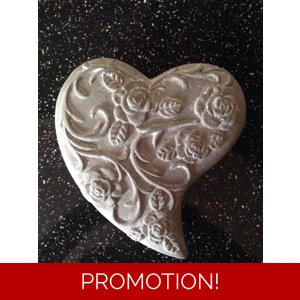 Lovely ornamental heart stone mould