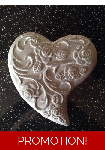 Lovely ornamental heart stone mould