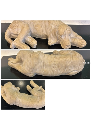 Latex mould for making this large carved effect dog figure