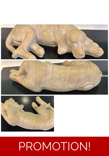 Latex mould for making this large carved effect dog figure