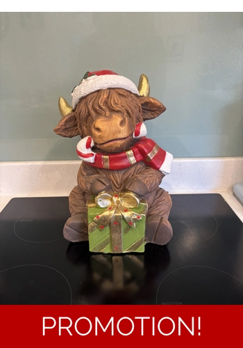 Latex mould for Xmas highland cow