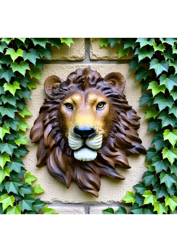 Stunning lions head 3D style wall plaque