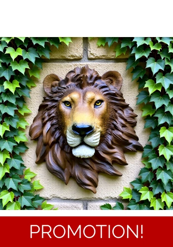 Stunning lions head 3D style wall plaque