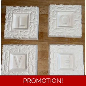 Set of 4 Latex Moulds for making this Lovely LOVE set