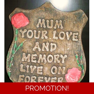 plaque for mums grave
