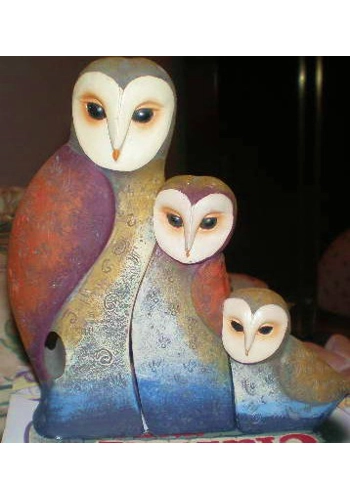 3 interlocking owls