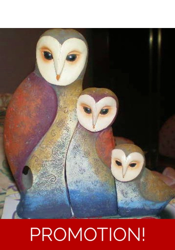 3 interlocking owls