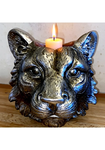 LATEX MOULD FOR M AKING THIS FABULOUS LIONS HEAD CANDLE/POT STAND