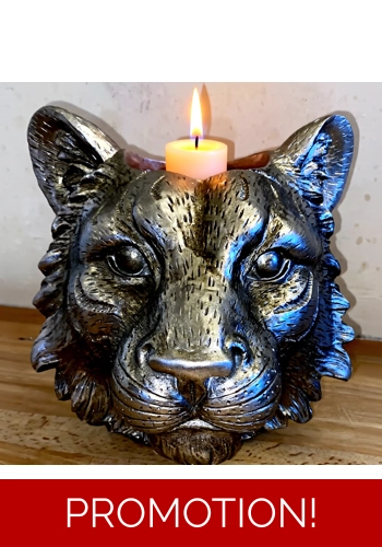 LATEX MOULD FOR M AKING THIS FABULOUS LIONS HEAD CANDLE/POT STAND