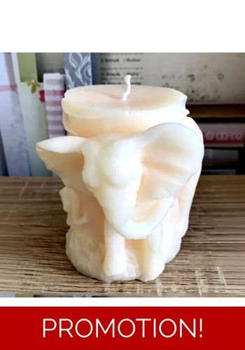 Latex mould for making this elephant candle mould