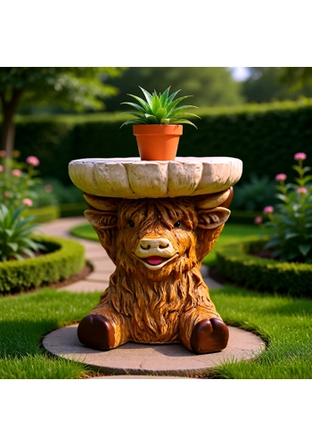 Latex Mould for making this Large Highland Cow table/pot stand