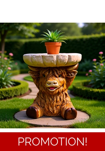 Latex Mould for making this Large Highland Cow table/pot stand