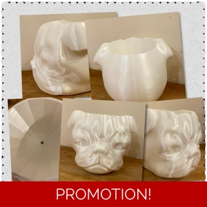 Latex Mould for making this Lovely Pug Planter