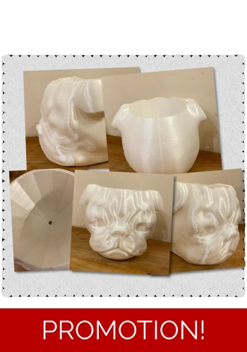 Latex Mould for making this Lovely Pug Planter
