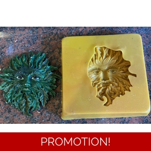 Flexi mould for making this Green man tree face