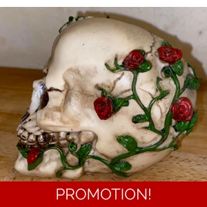 latex Mould for making this Rose embedded skull