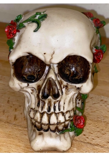 latex Mould for making this Rose embedded skull