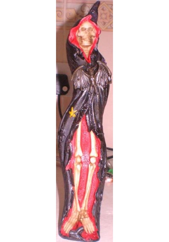 Cloaked Skeleton with Bat candle Mould