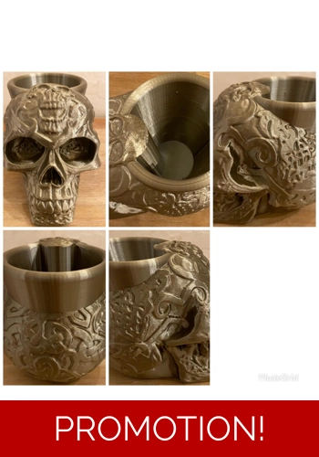 Latex mould for making this Skull succulent pot/candle holder
