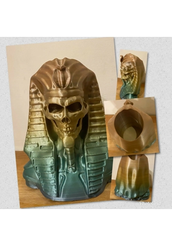 Latex mould for making this Egyptian style skull pot